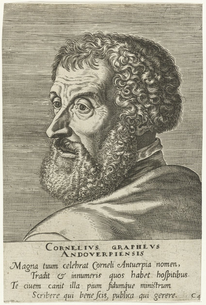 Portrait gravé de Cornelius Grapheus - Philip Galle