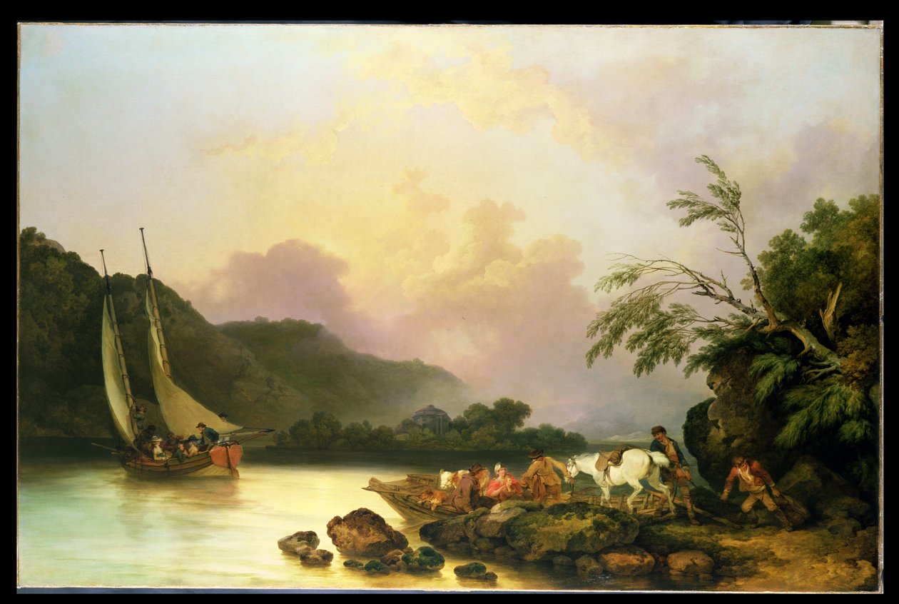Belle Isle, Windermere, par temps calme, 1786 - Philippe Jacques de Loutherbourg