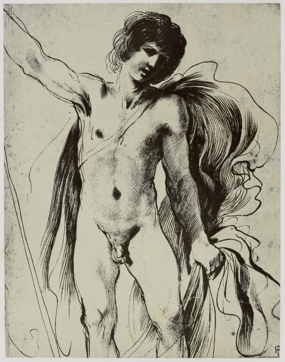 Guercino, Un jeune homme - Philip Henry Delamotte