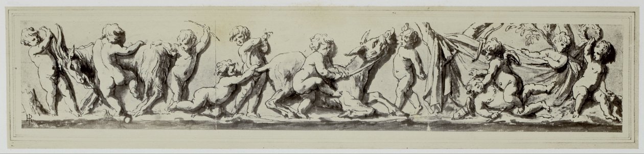 Rysbrack, Un dessin pour une frise - Philip Henry Delamotte