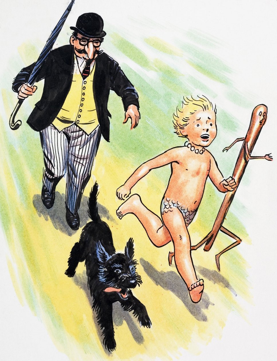 The Chase, illustration tirée de "The Water Babies" de Charles Kingsley - Philip Mendoza