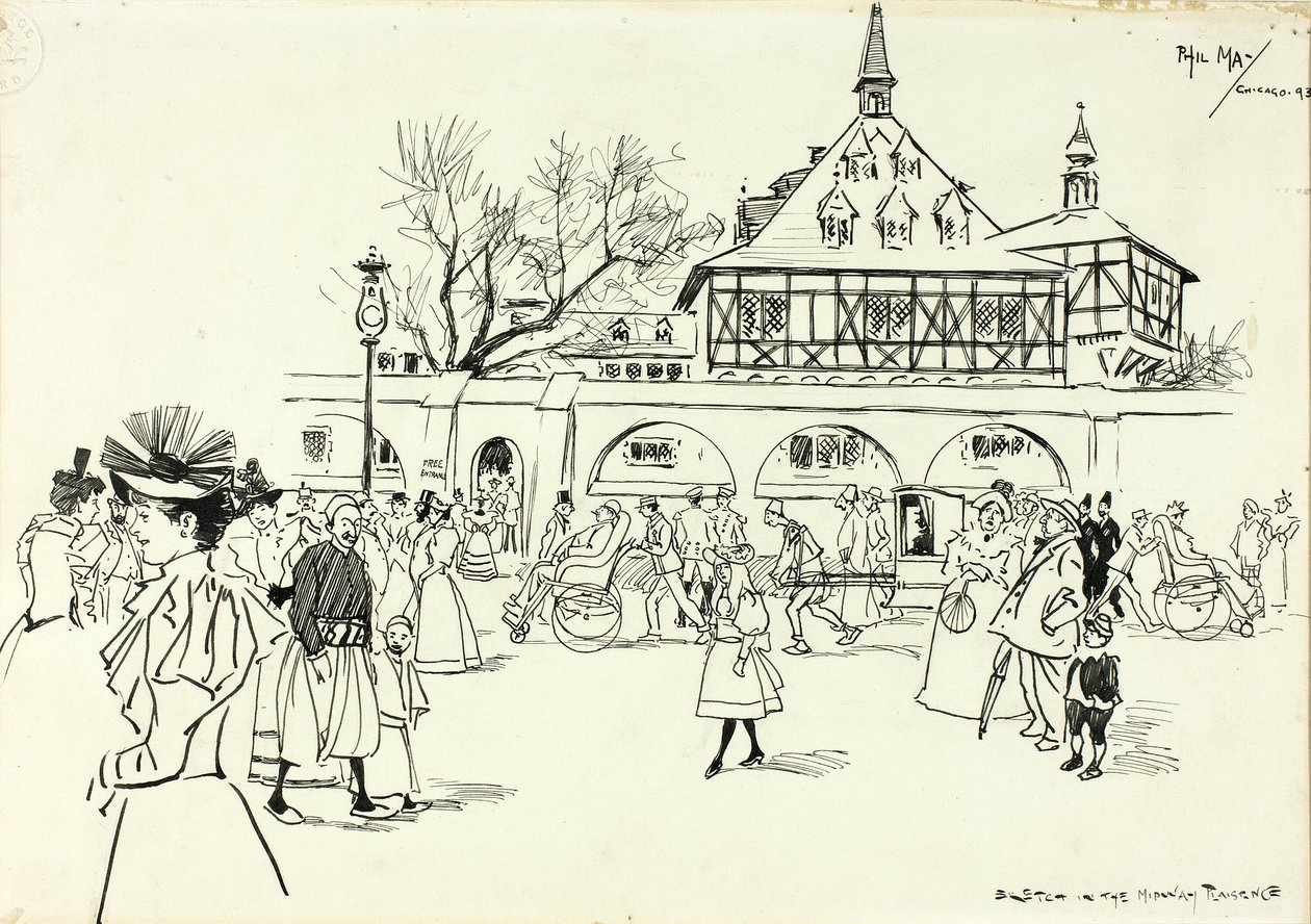 Croquis à Midway Plaisance - Philip William May