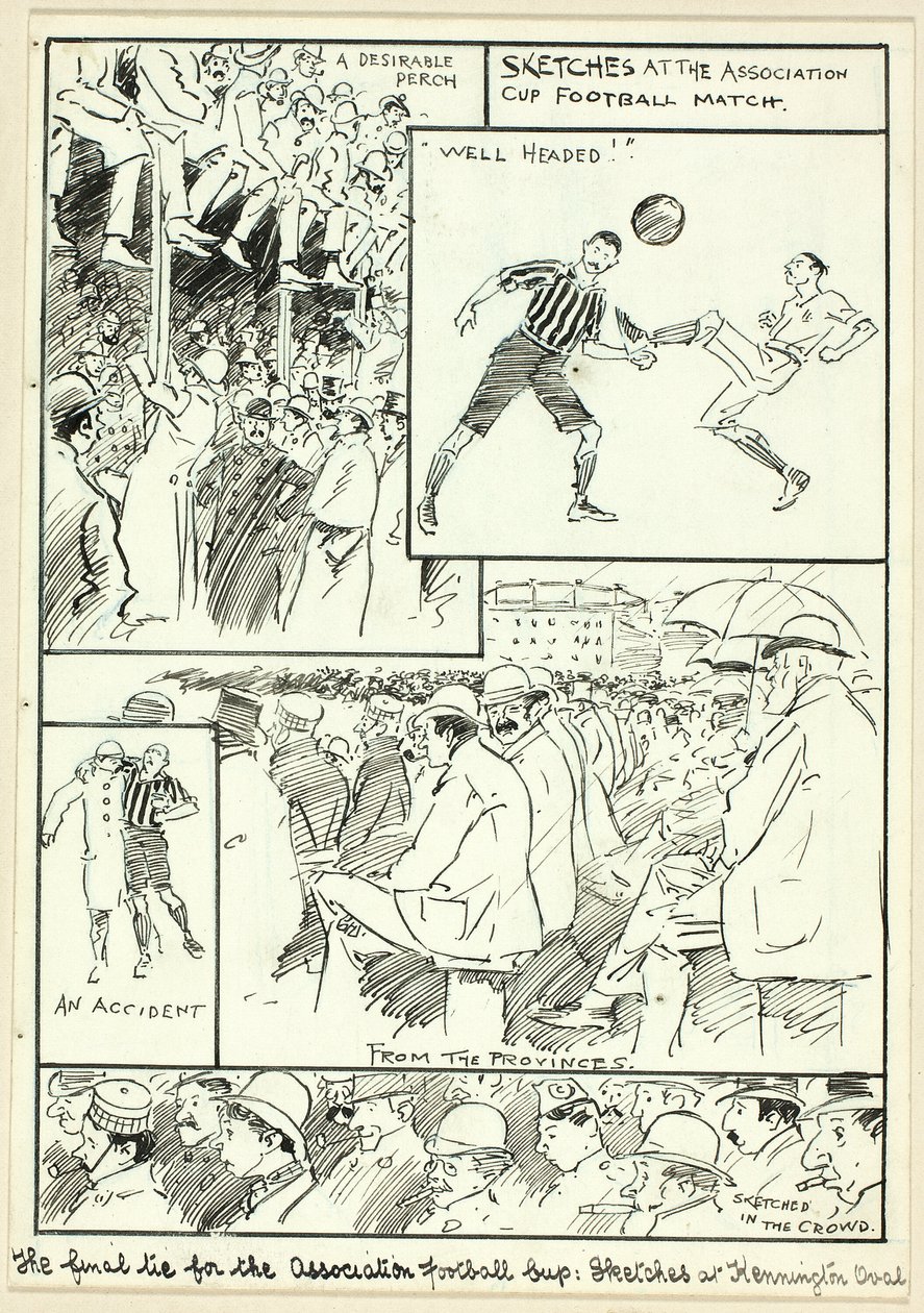 Croquis lors du match de football de la Coupe des associations - Philip William May