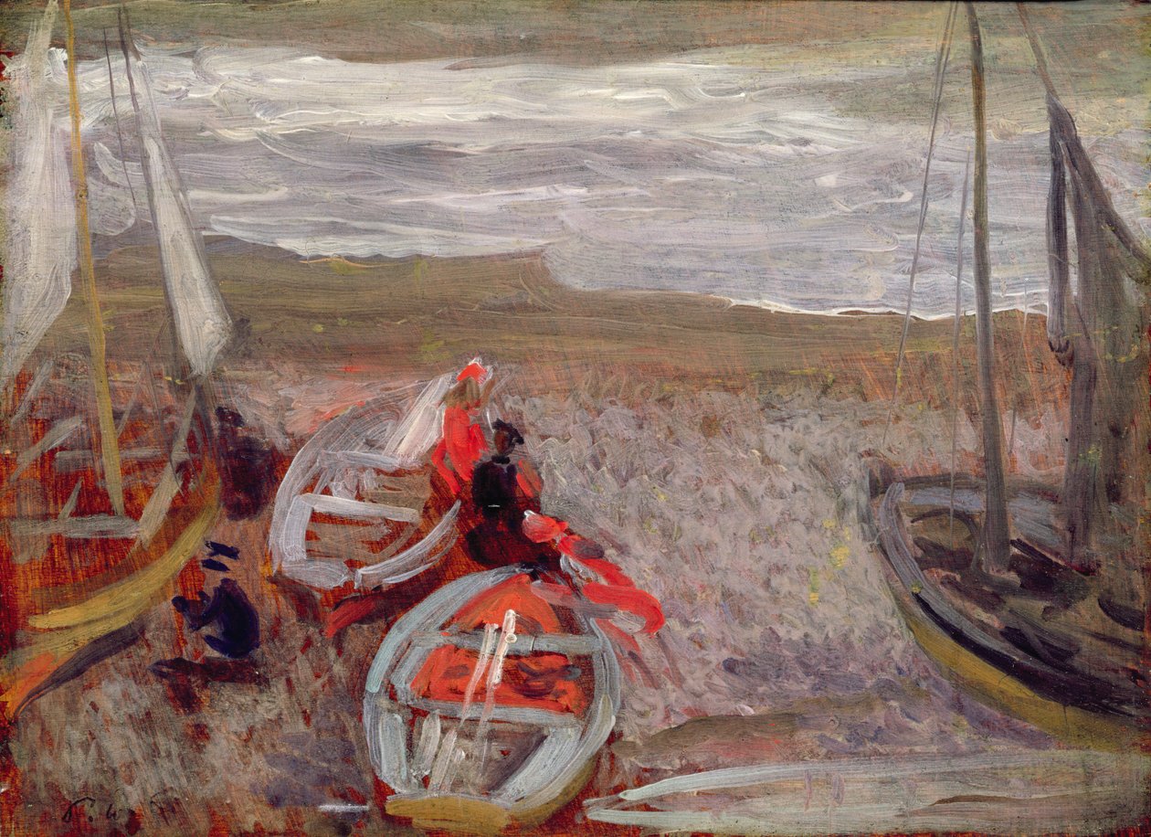 Bateaux sur la plage, Southwold - Philip Wilson Steer