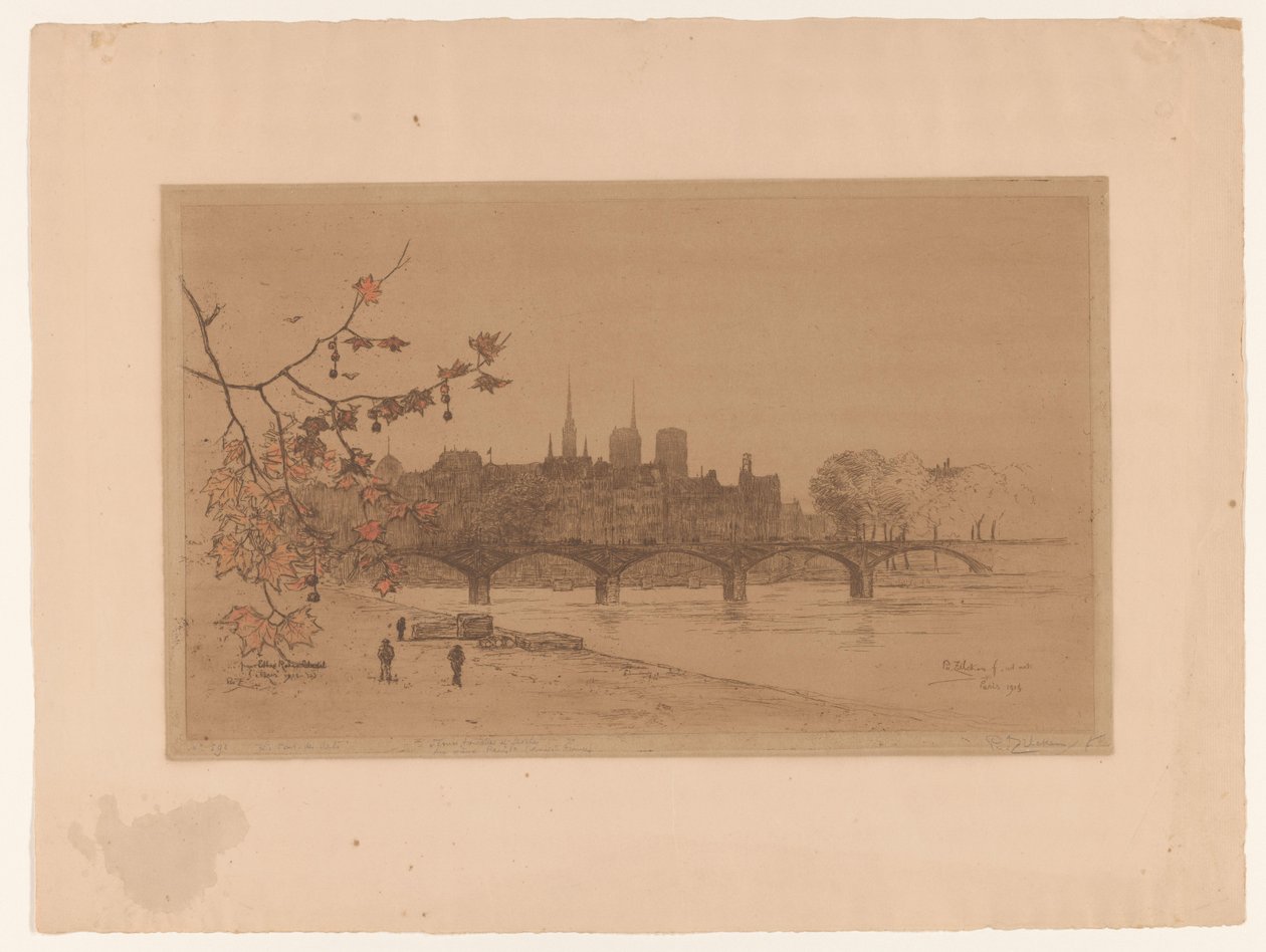 Vue de Paris depuis le Pont des Arts - Philip Zilcken (signed by artist)