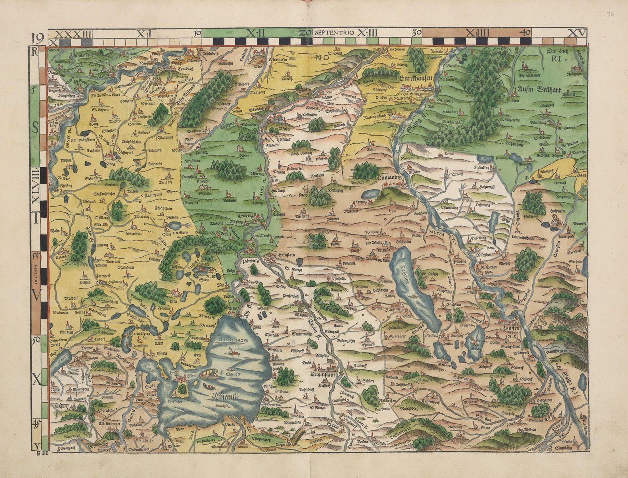 Philipp Apian - Cartes de la Bavière de 1568 (Tableau 19) - Philipp Apian