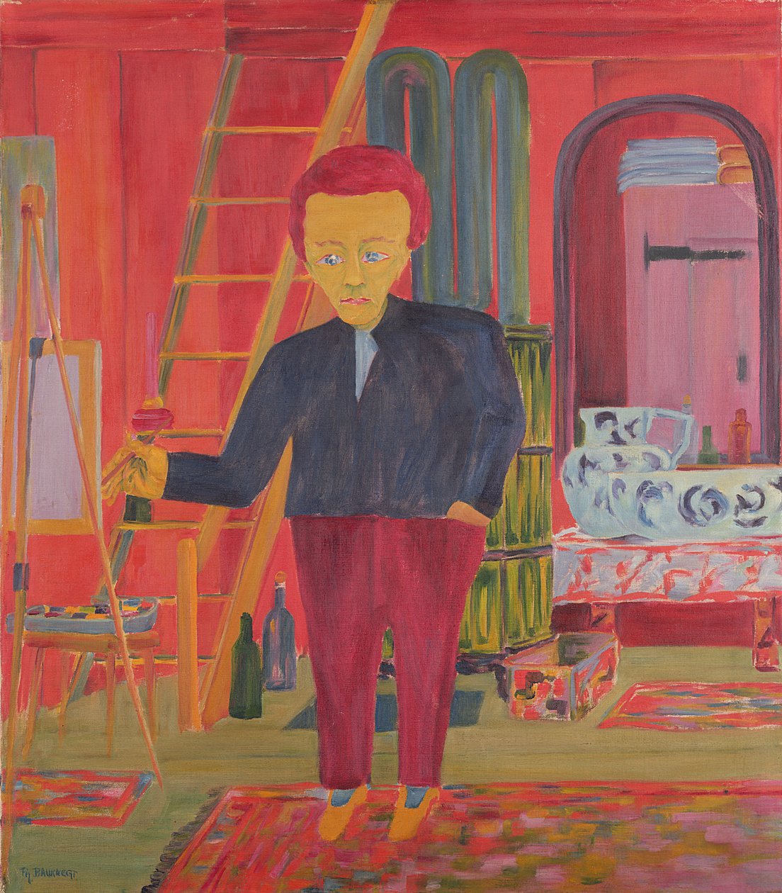 Le Peintre Ernst Ludwig Kirchner posant pour un portrait à Davos - Philipp Bauknecht