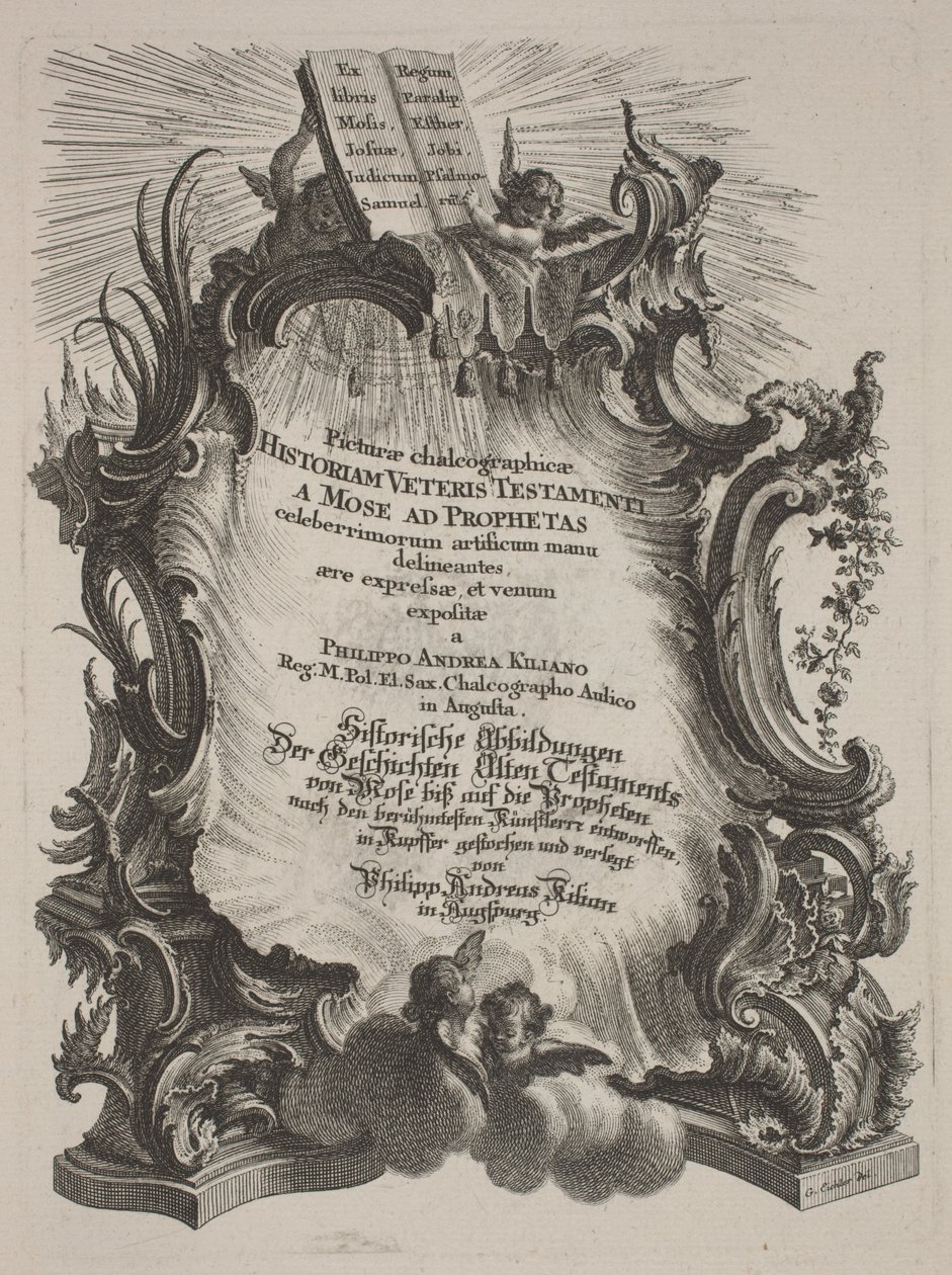 Picturae Chalcographicae Historiam Veteris et Novi Testamenti - Philipp Andreas Kilian after Various Artists, Johann Michael Wagner