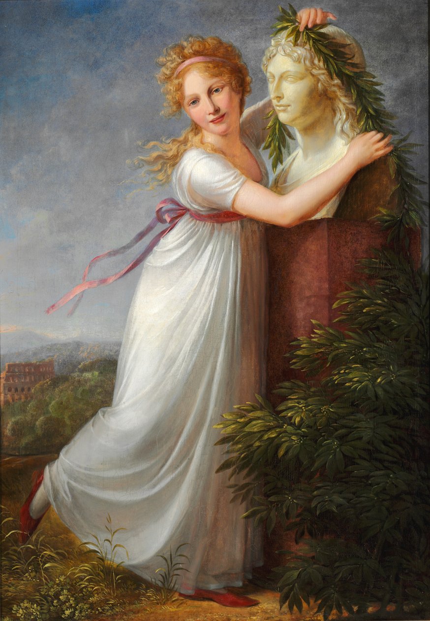 Ida ornant le buste de sa mère - Philipp Friedrich von Hetsch