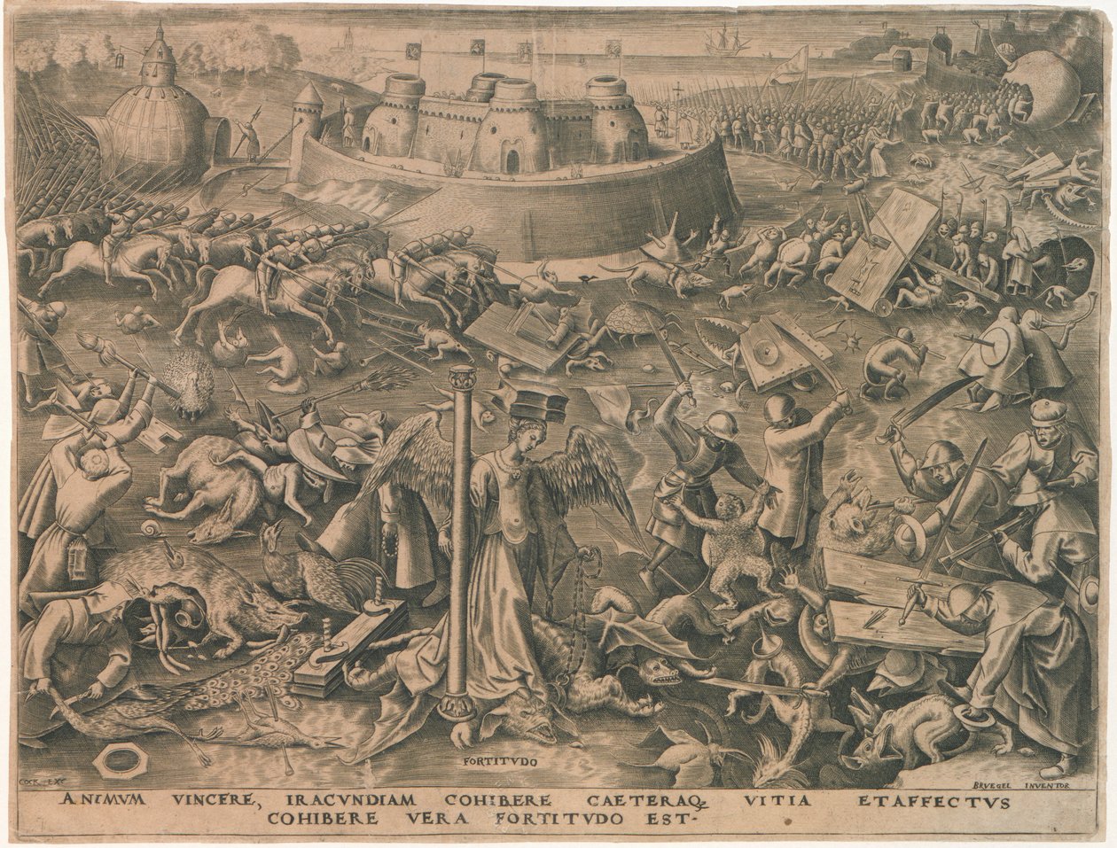 Fortitudo Fortitude des Sept Vertus, 1559 - Philipp Galle