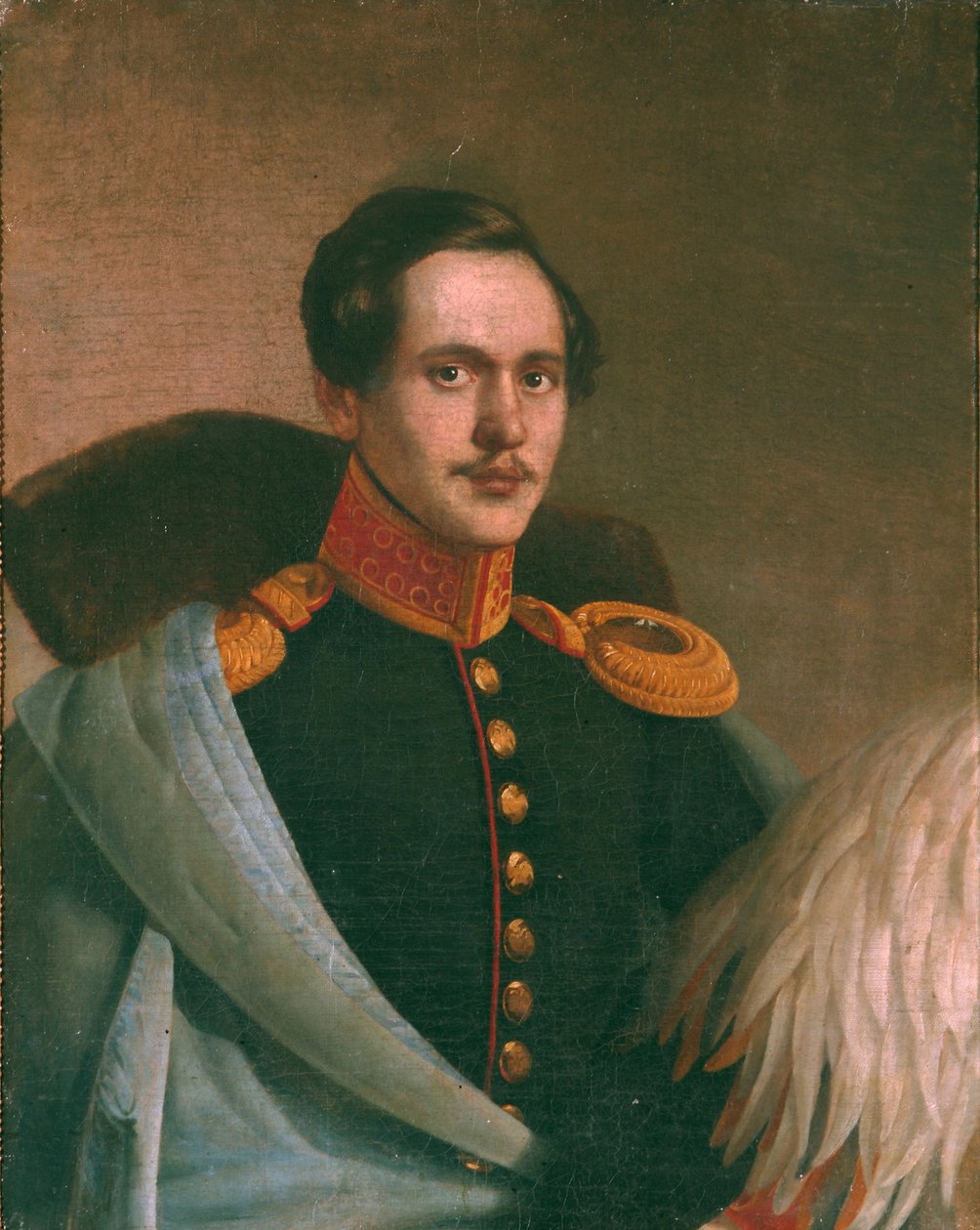 Portrait du poète Mikhaïl Lermontov 1814-1841, 1834 - Philipp Osipovich Budkin