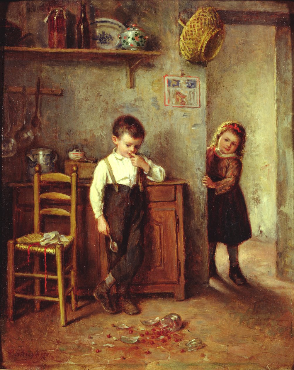 Le pot cassé - Philippe Francois Sauvage