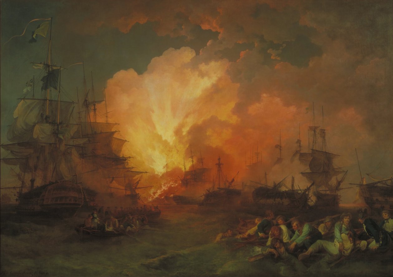 La bataille du Nil - Philippe-Jacques de Loutherbourg