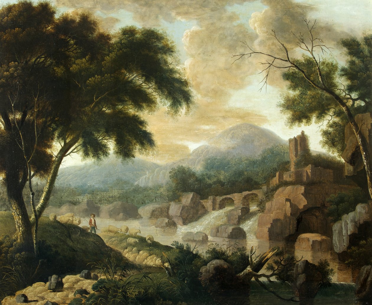 Paysage avec rivière en furie, 1760-1800 - Philippe Jacques de Loutherbourg