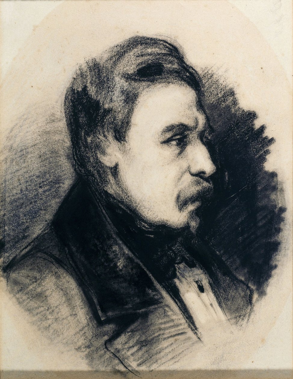 Portrait de profil de Godefroy Cavaignac - Philippe Auguste Jeanron