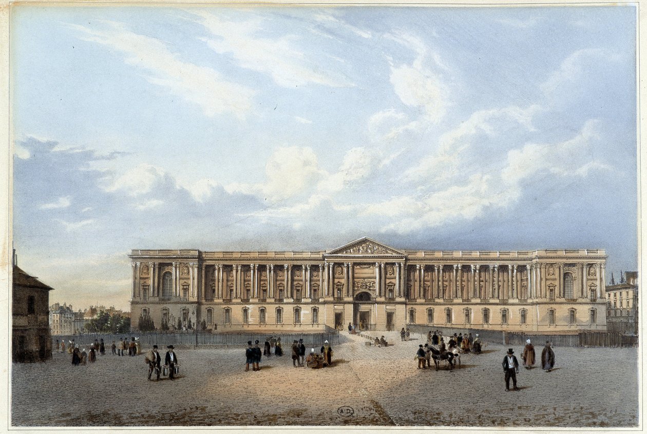 Colonnade du Louvre - dans "Promenade dans Paris et ses environs", conçu par Jacottet et Benoist, vers 1840 - Philippe Benoist