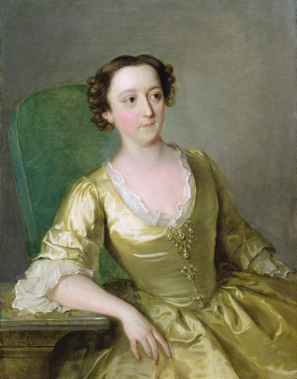 Miss Adams, vers 1741 (huile sur toile) - Philippe Mercier