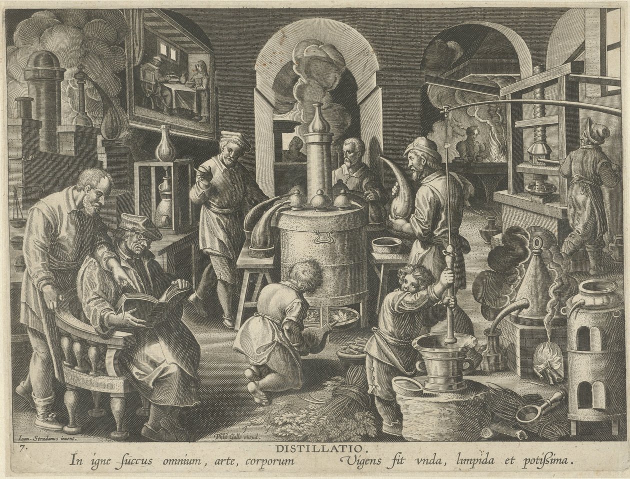 Distillation - Philips Galle (attributed to workshop of)