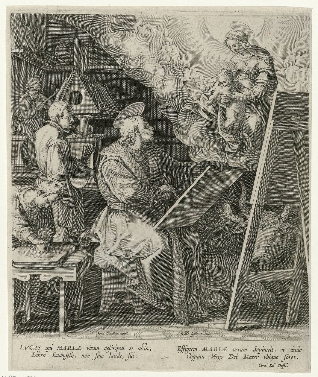 Saint Luc peint Marie avec l