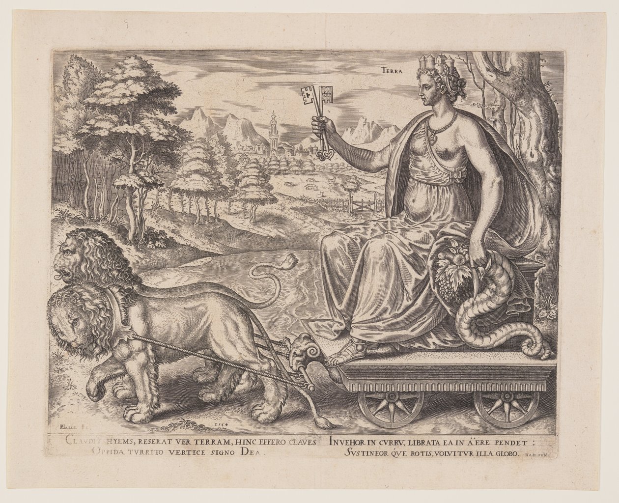 La terre, tirée des Quatre éléments - Philips Galle
