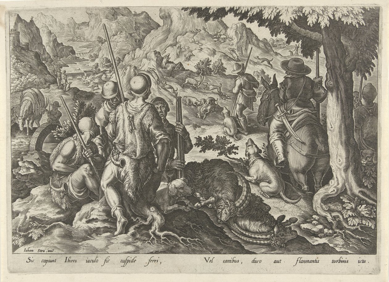 Chasse aux chèvres des montagnes - Philips Galle