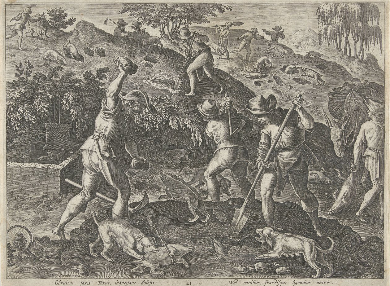 Chasse aux blaireaux - Philips Galle