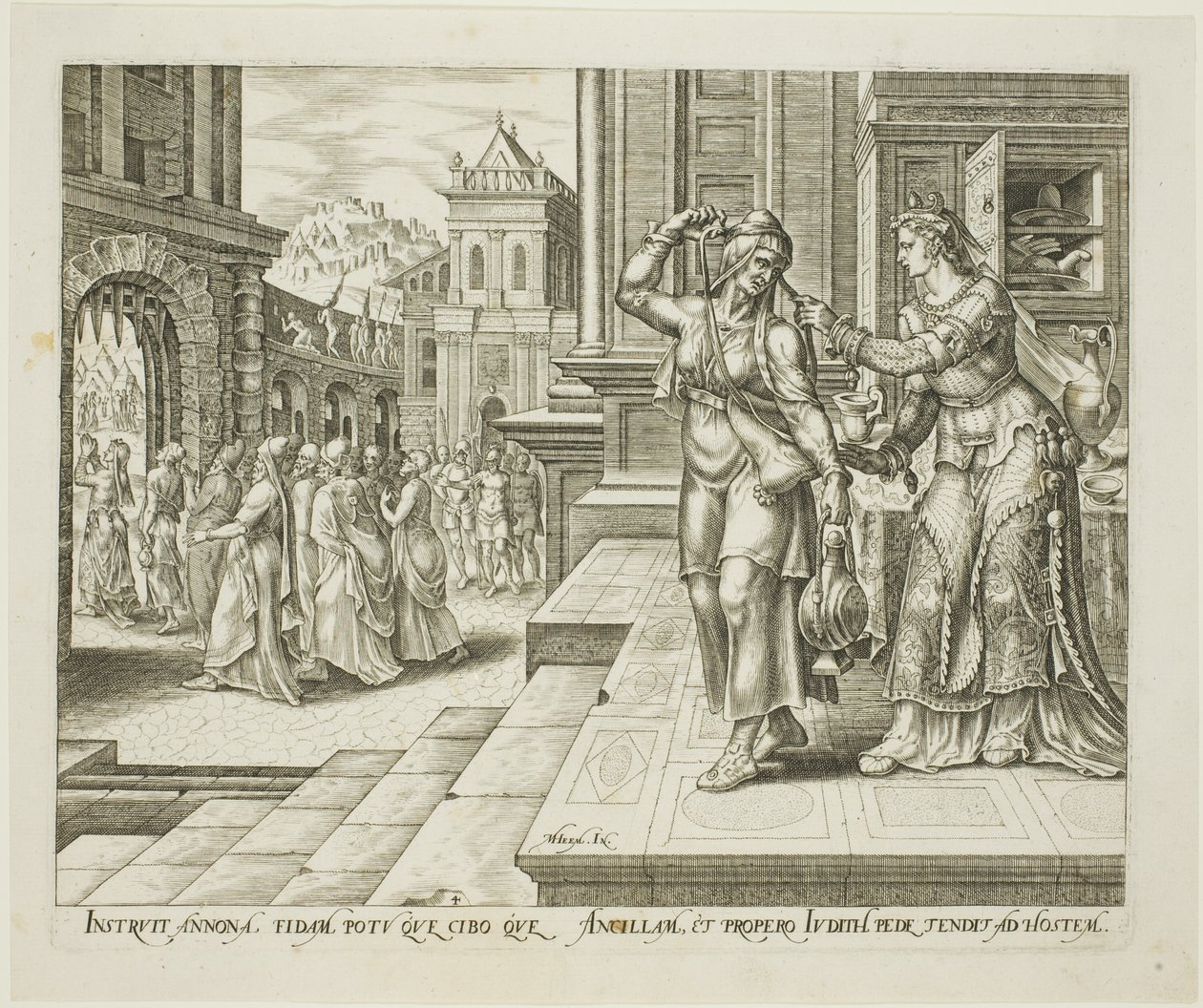 Judith se préparant à partir pour le camp des ennemis, planche 4 de l