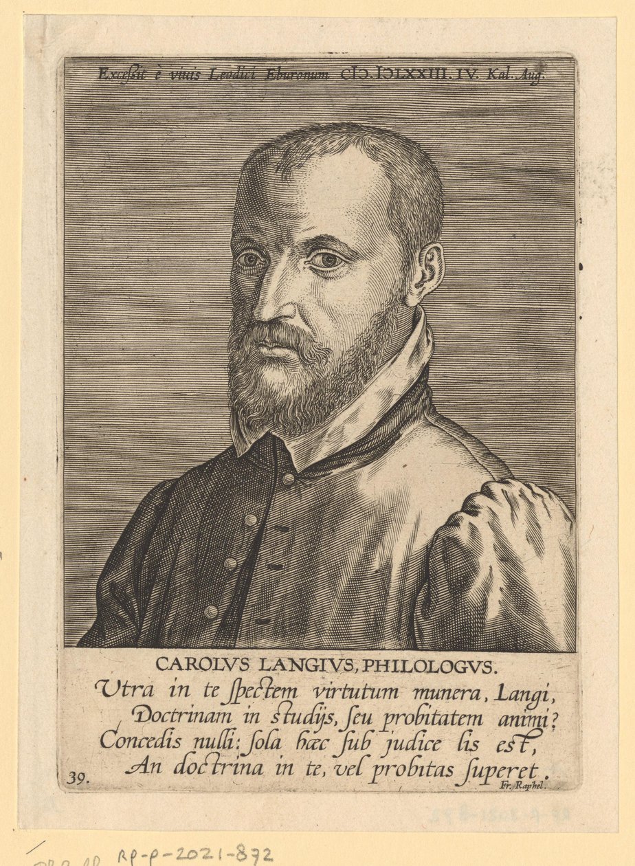 Portrait de Charles de Langhe - Philips Galle