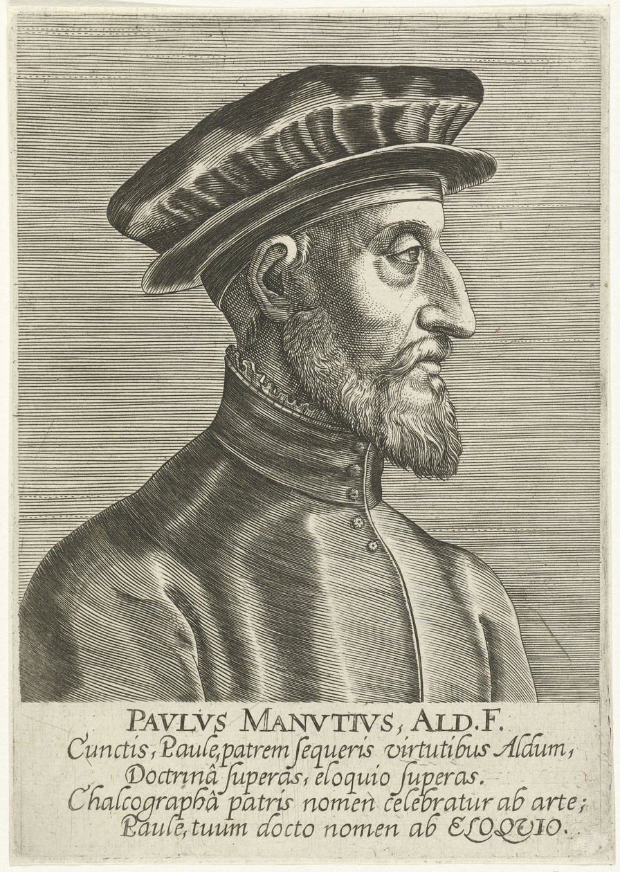 Portrait de Paolo Manuzio - Philips Galle