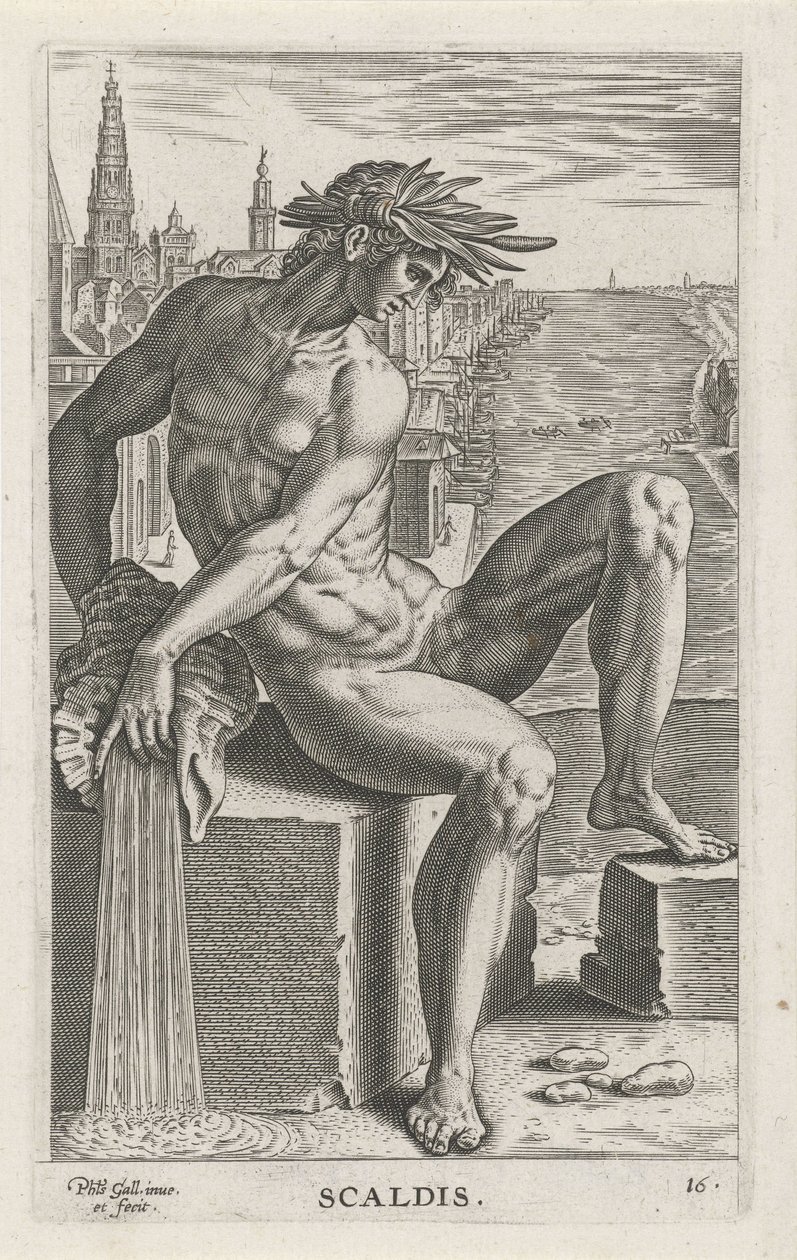 Dieu de la rivière Scaldis - Philips Galle