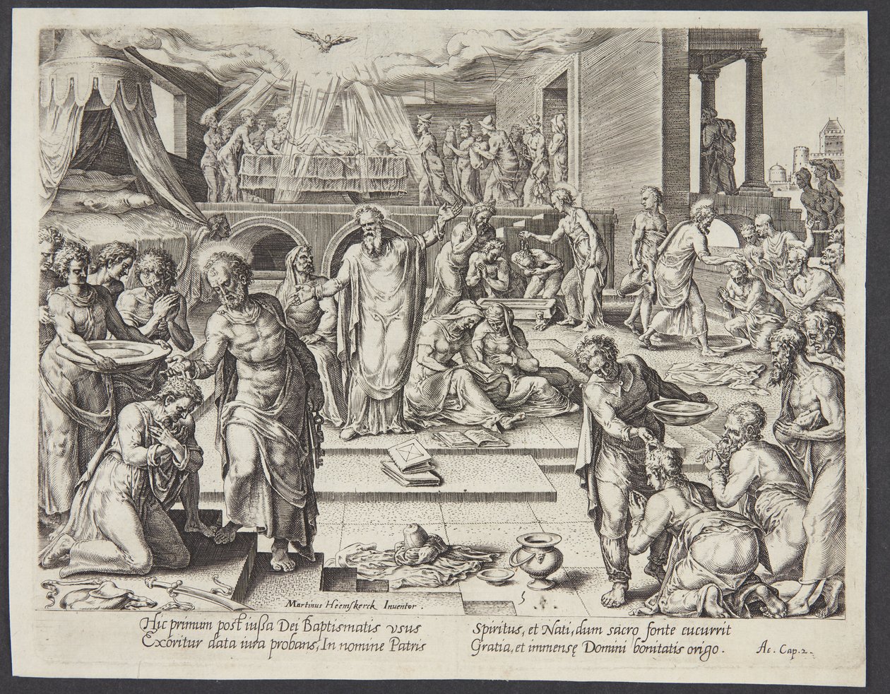 Les Apôtres baptisant à Jérusalem - Philips Galle