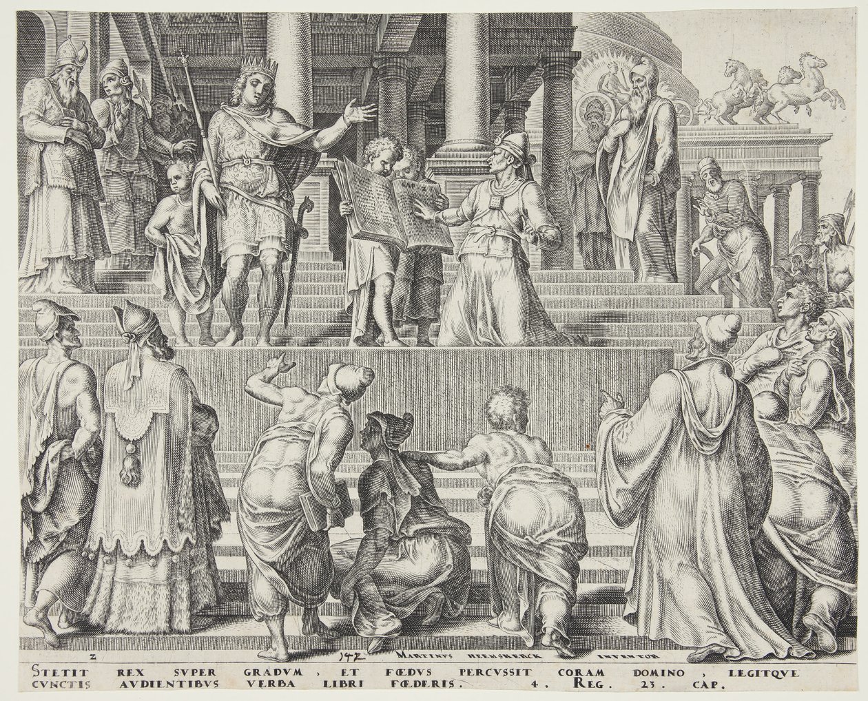 Le Livre de la Loi lu devant le peuple - Philips Galle