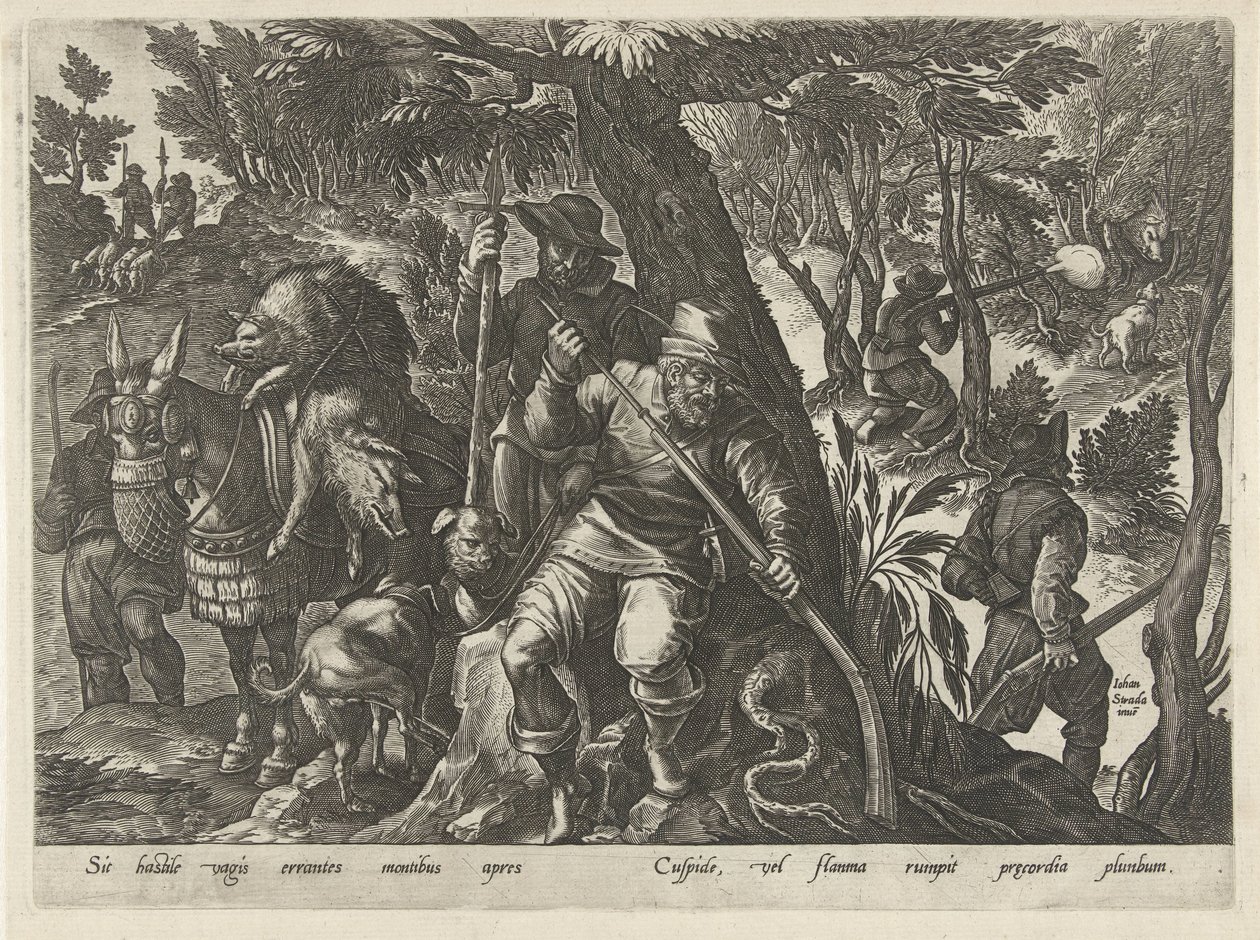Chasse au sanglier avec fusils - Philips Galle