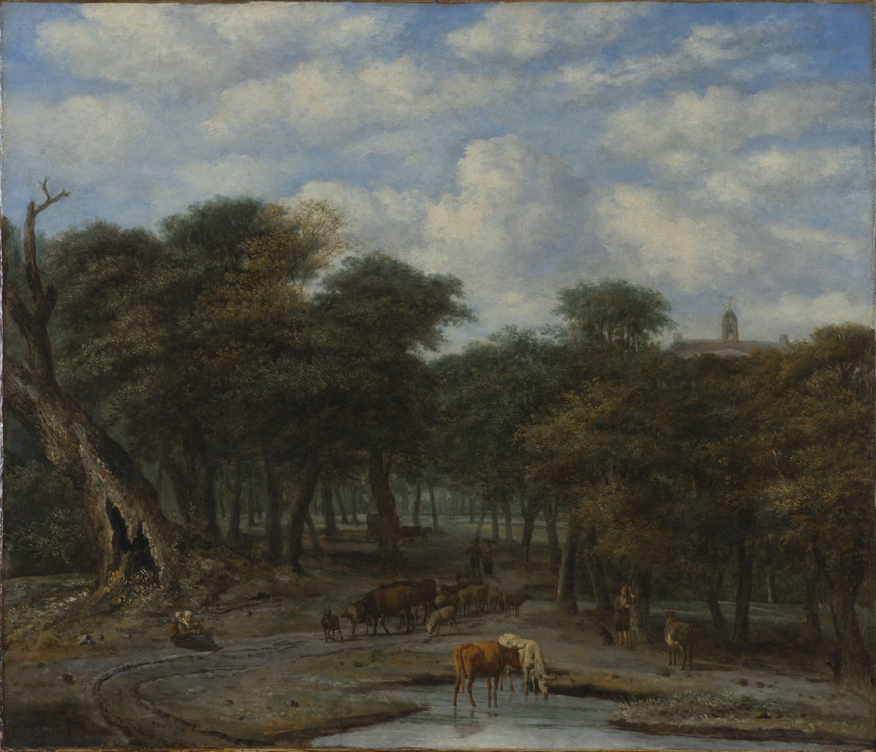 Clairière avec du bétail - Philips Koninck