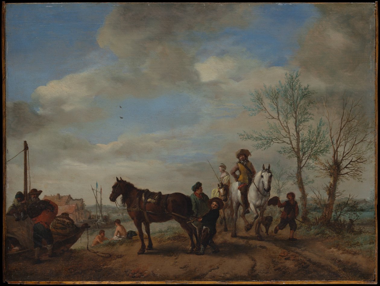Un homme et une femme à cheval - Philips Wouwerman