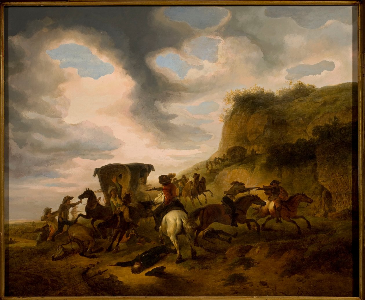 Agression contre des voyageurs - Philips Wouwerman