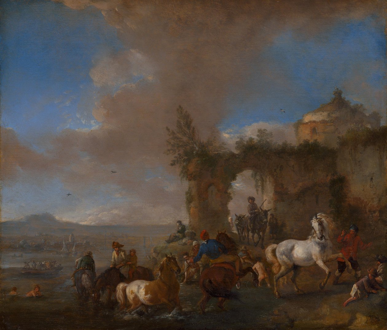 Abreuvoir pour chevaux - Philips Wouwerman