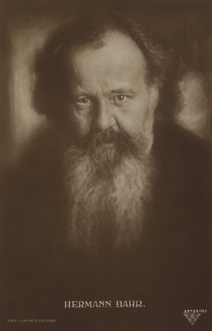 Hermann Bahr (1863-1934), auteur et dramaturge autrichien (photo n/b) - Photographer Austrian