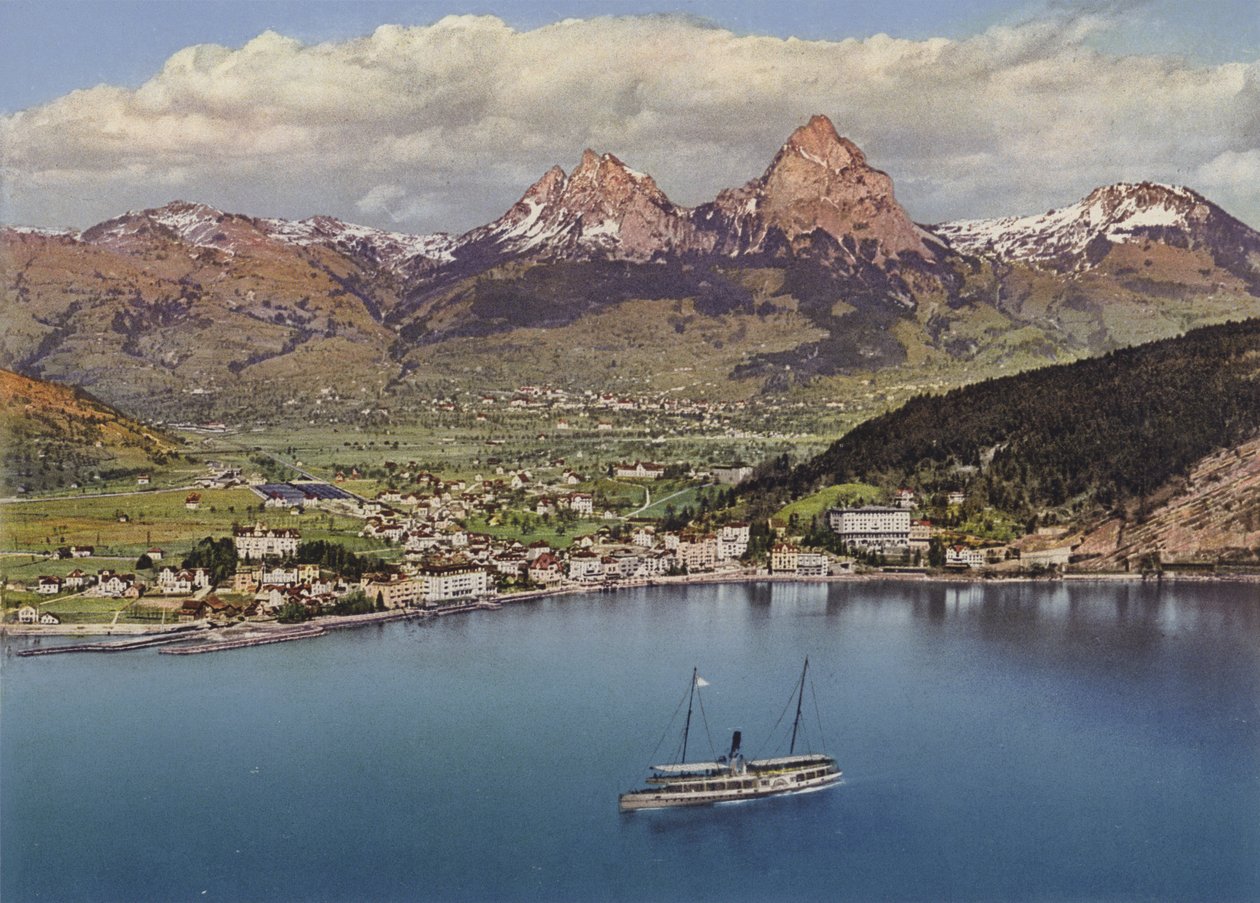 Fontaine et mythes (colour photo) - Photographer Swiss