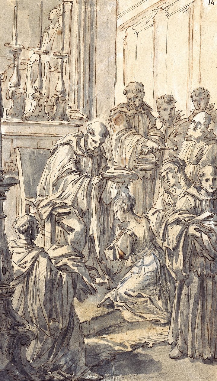 La consécration de Sainte Julienne Falconieri - Pier Leone Ghezzi