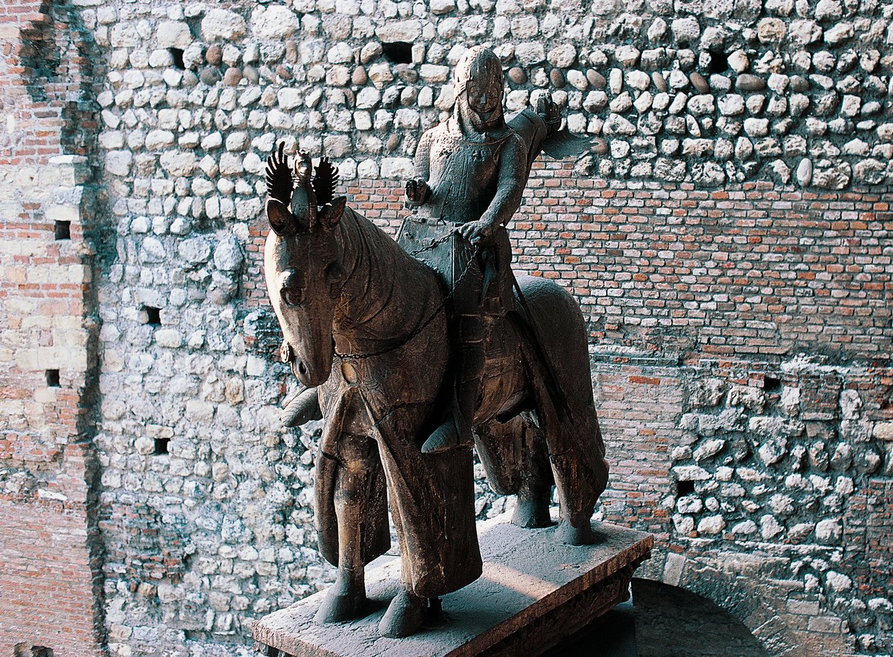 Statue équestre de Cangrande I della Scala, Castelvecchio, Vérone, Vénétie, Italie - Blaise Nicolas Le Sueur