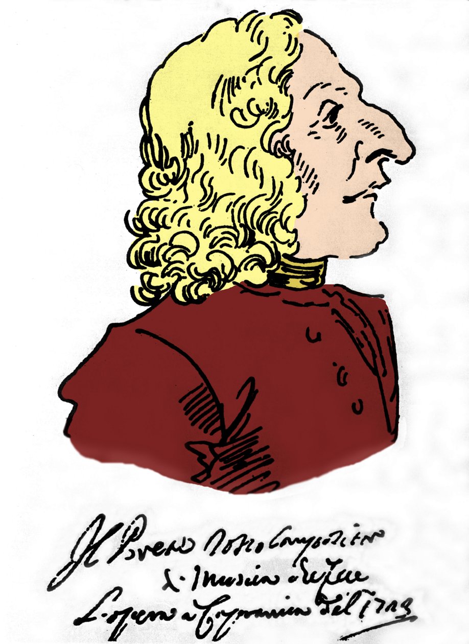 Antonio Vivaldi (1678 - 1741), dessin animé par Pierre Leone Ghezzi (1674 - 1755) - Pier Leone Ghezzi