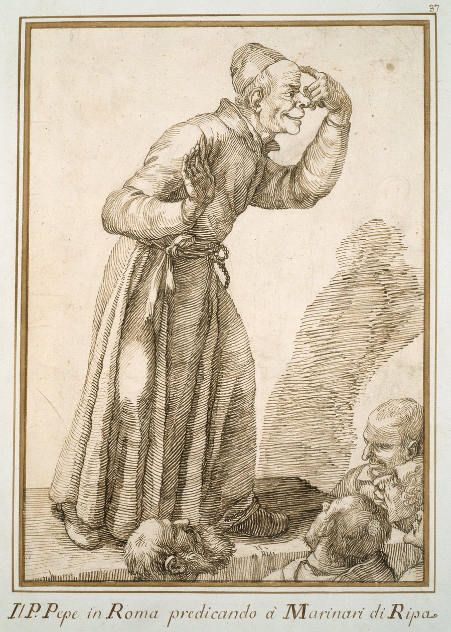 Le père Pepe prêche aux marins - Pier Leone Ghezzi