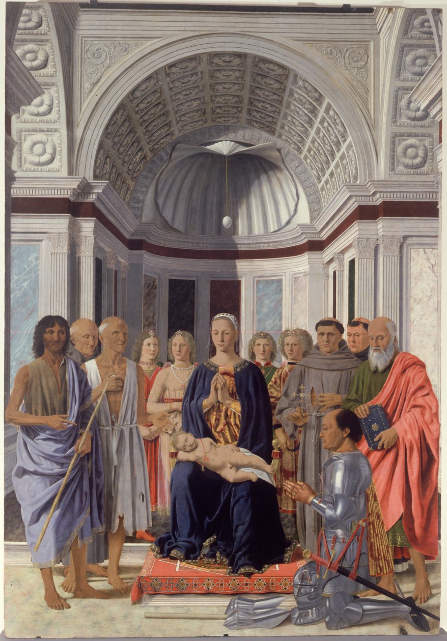 Madone et Enfant avec Saints, Anges et Frédéric de Montefeltro - Piero dellaFrancesca