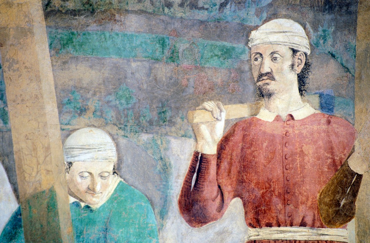 Légende de la Vraie Croix montrant la découverte et la vérification de la Vraie Croix (détail) - Piero della Francesca