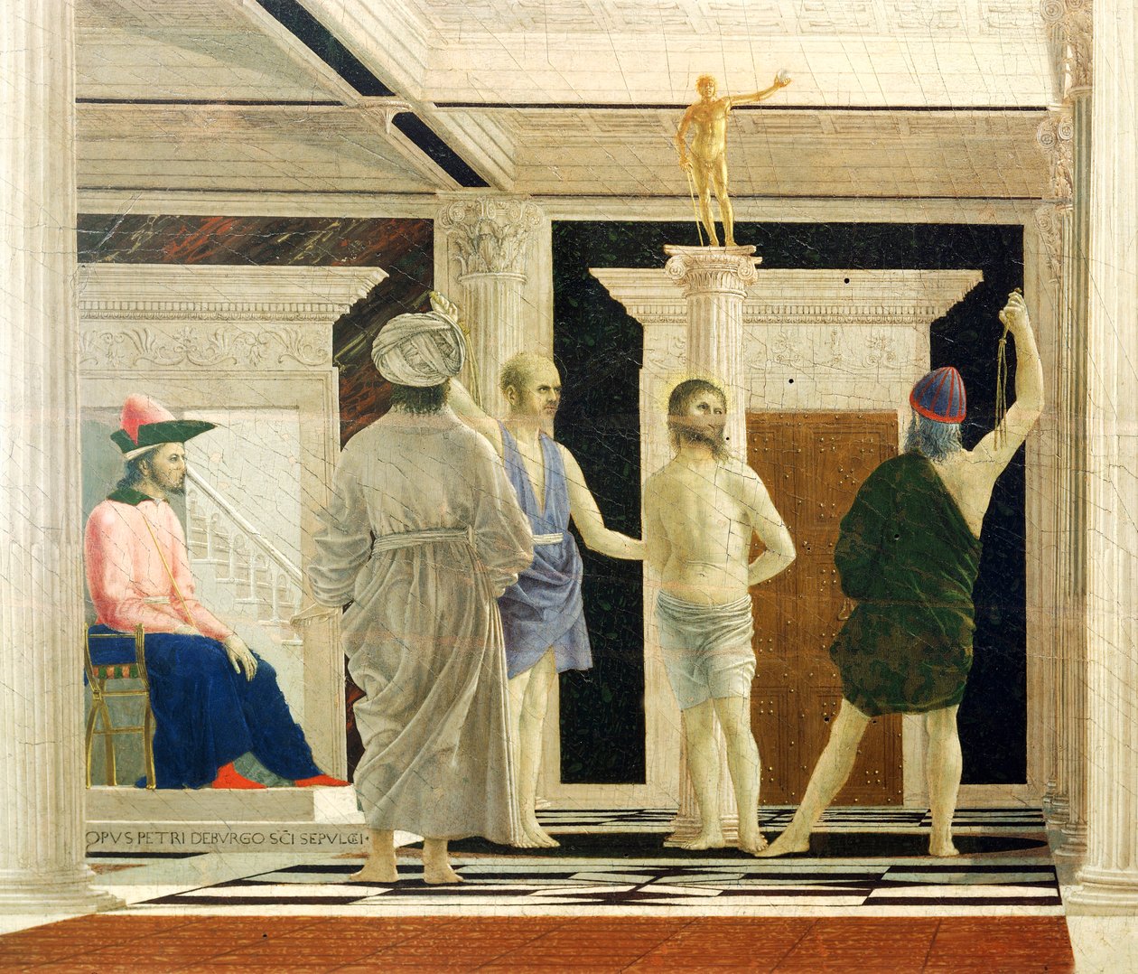 Flagellation du Christ (détail) - Piero della Francesca