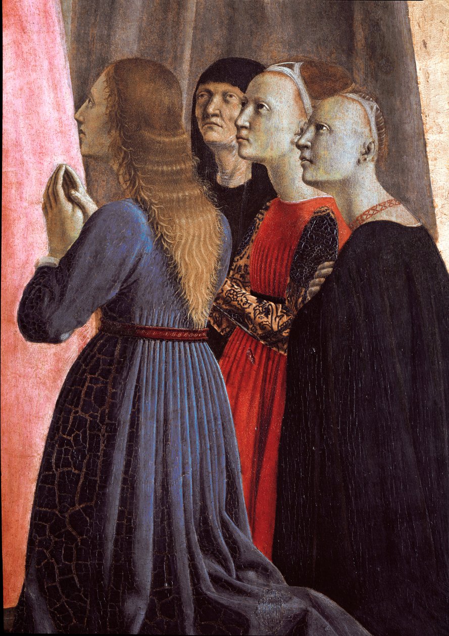 Polyptyque de la Miséricorde : Vierge de miséricorde, entourée de saints (détail) - Piero della Francesca