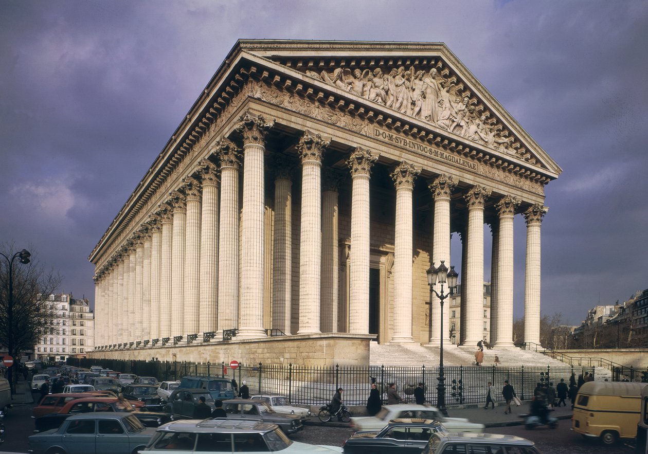 Vue de la façade de La Madeleine, construite entre 1806-42 - Pierre Alexandre Vignon
