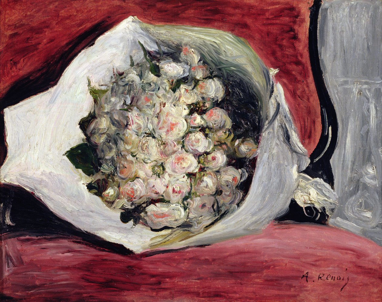 Bouquet dans une loge de théâtre, vers 1878-80 - Pierre Auguste Renoir