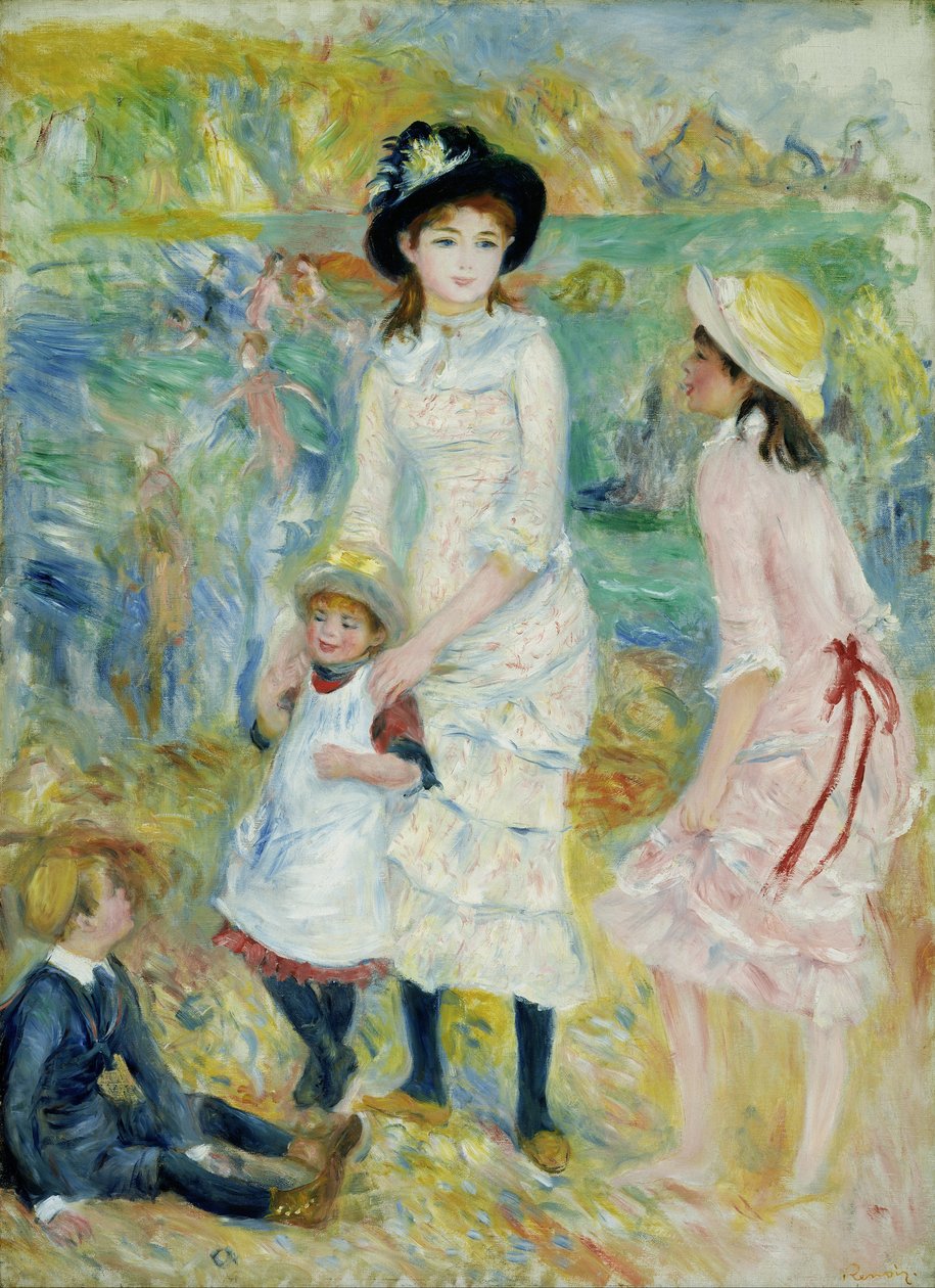 Enfants sur le rivage, Guernesey - Pierre Auguste Renoir